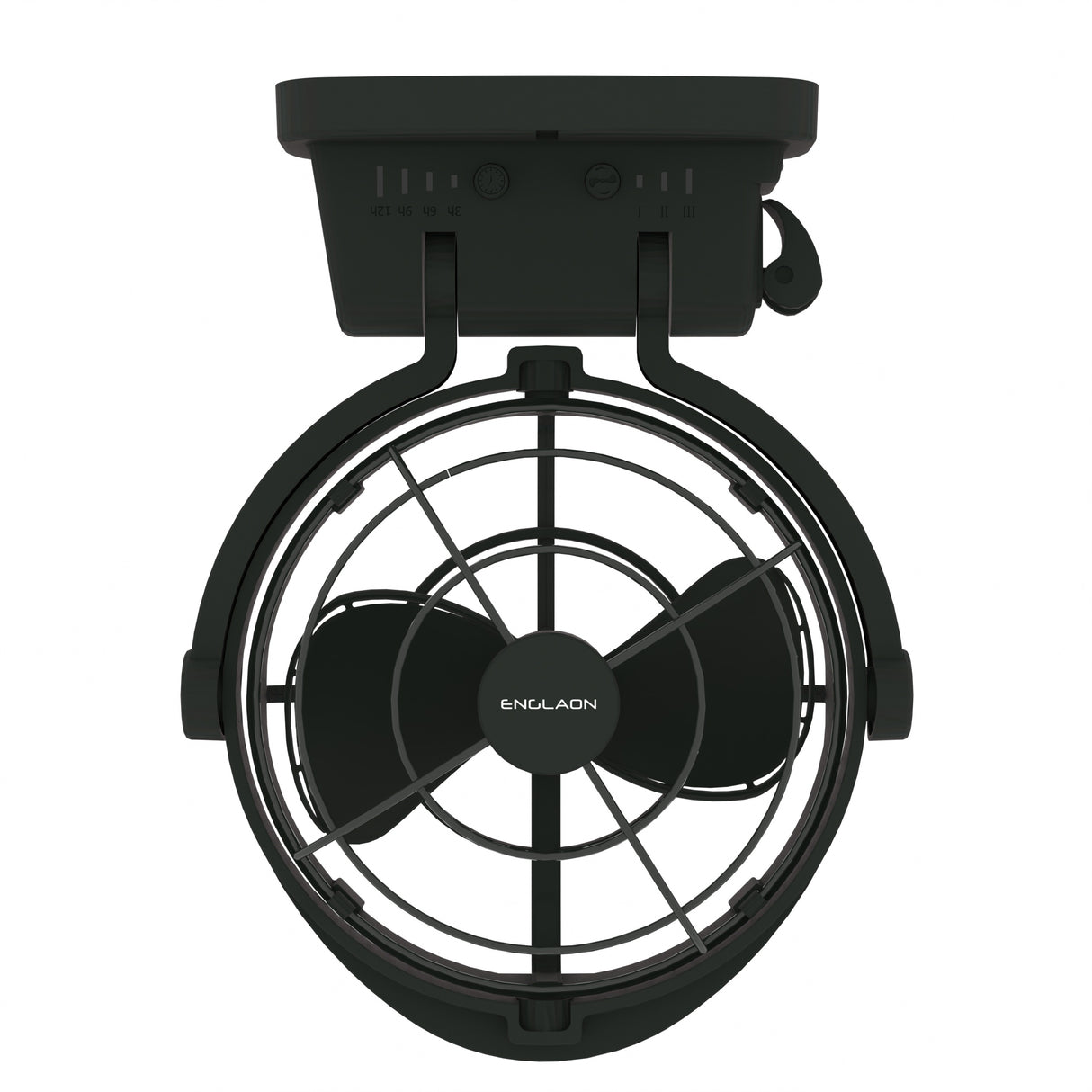 ENGLAON 12V / 24V DC Caravan Fan for Caravan, Black