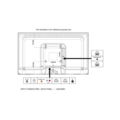 LED24M80 24" 12V Smart TV + 12V Bluetooth Soundbar + Water Resistant 12V TV Transit Bag
