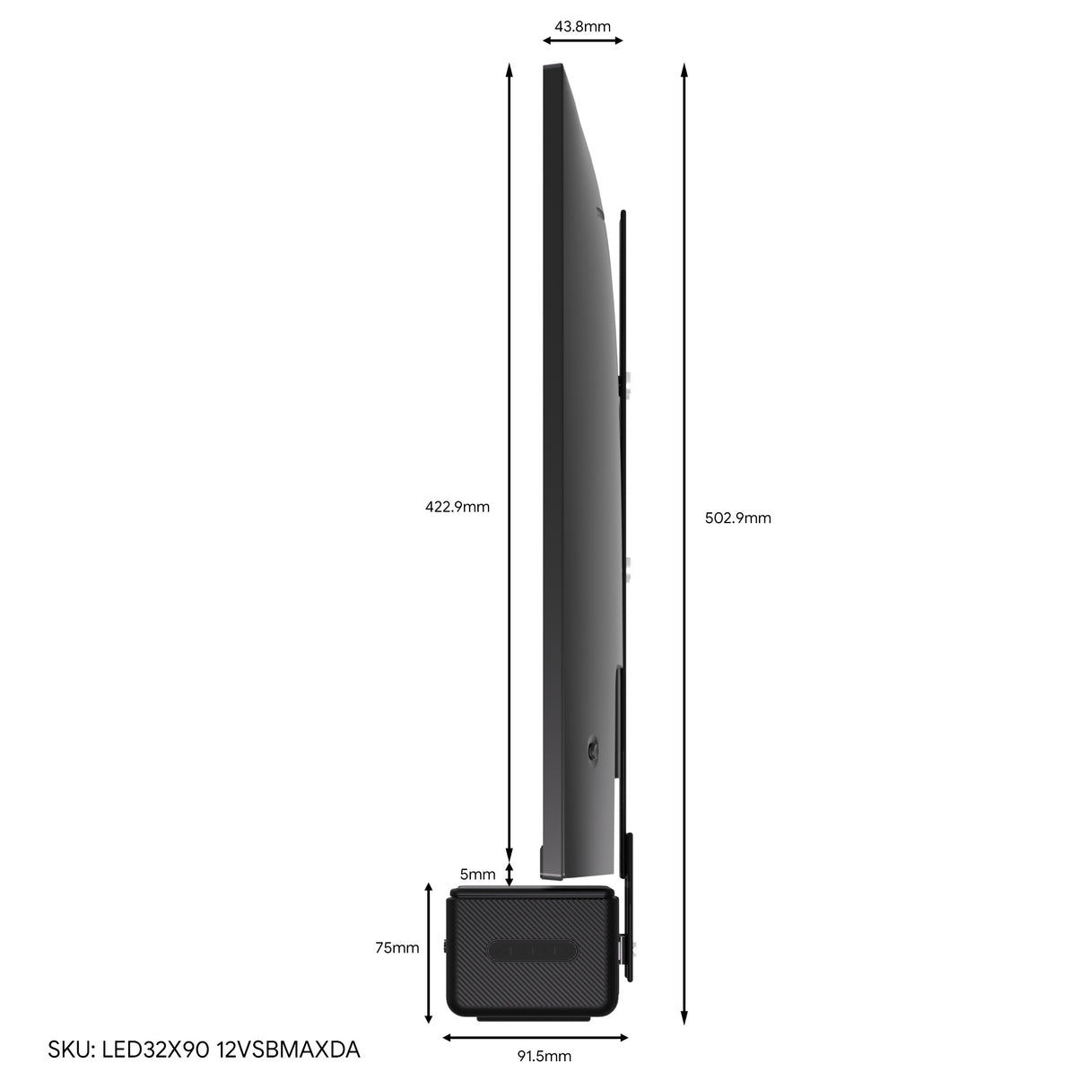 ENGLAON 32’’ 4K UHD 12V Entertainment System (TV / Soundbar Bundle)