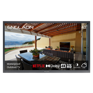 ENGLAON 43’’ 4K Outdoor SMART IP65 Waterproof LED TV for Full Sunshine Areas