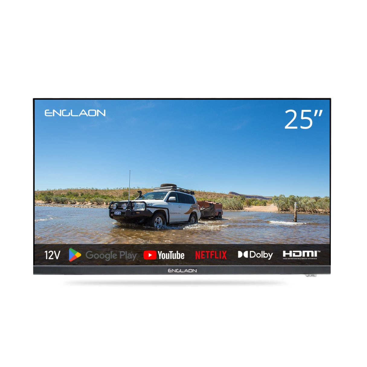 ENGLAON 25’’ Full HD 12V Smart TV With Chromecast & Bluetooth & Google TV