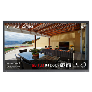 ENGLAON 43’’ 4K Outdoor SMART IP65 Waterproof LED TV for Full Sunshine Areas