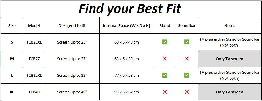 ENGLAON 32'' TV Cover & Transit Bag, Water Resistant , Large