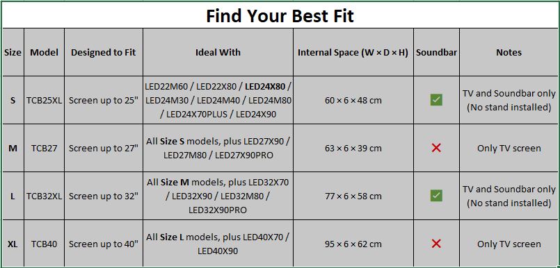 ENGLAON 27’’ TV Cover & Transit Bag, Water Resistant , Medium